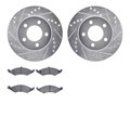 Dynamic Friction Co 7502-54309, Rotors-Drilled and Slotted-Silver with 5000 Advanced Brake Pads, Zinc Coated 7502-54309